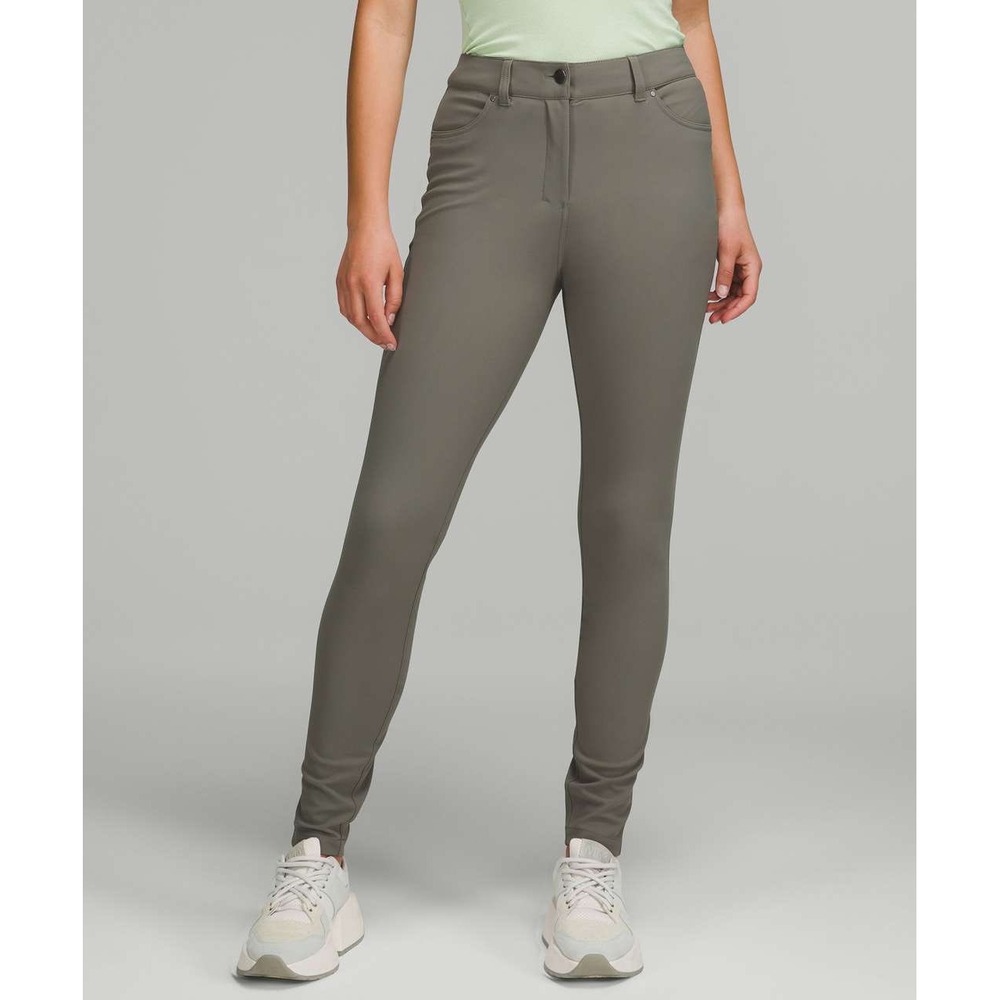 Lululemon City Sleek 5 Pocket 7/8 Pant Grey Sage Commuter Office Travel Women 31